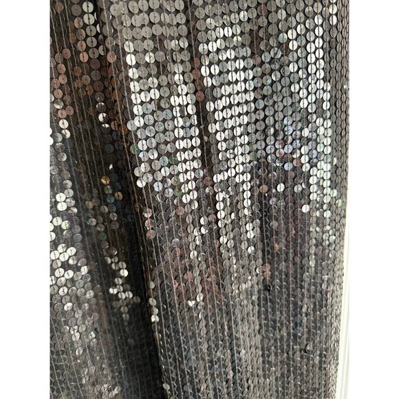 Vintage Rina Z Black Sequin Maxi Skirt Silk Shell Elastic Waist size XL - Picture 8 of 9